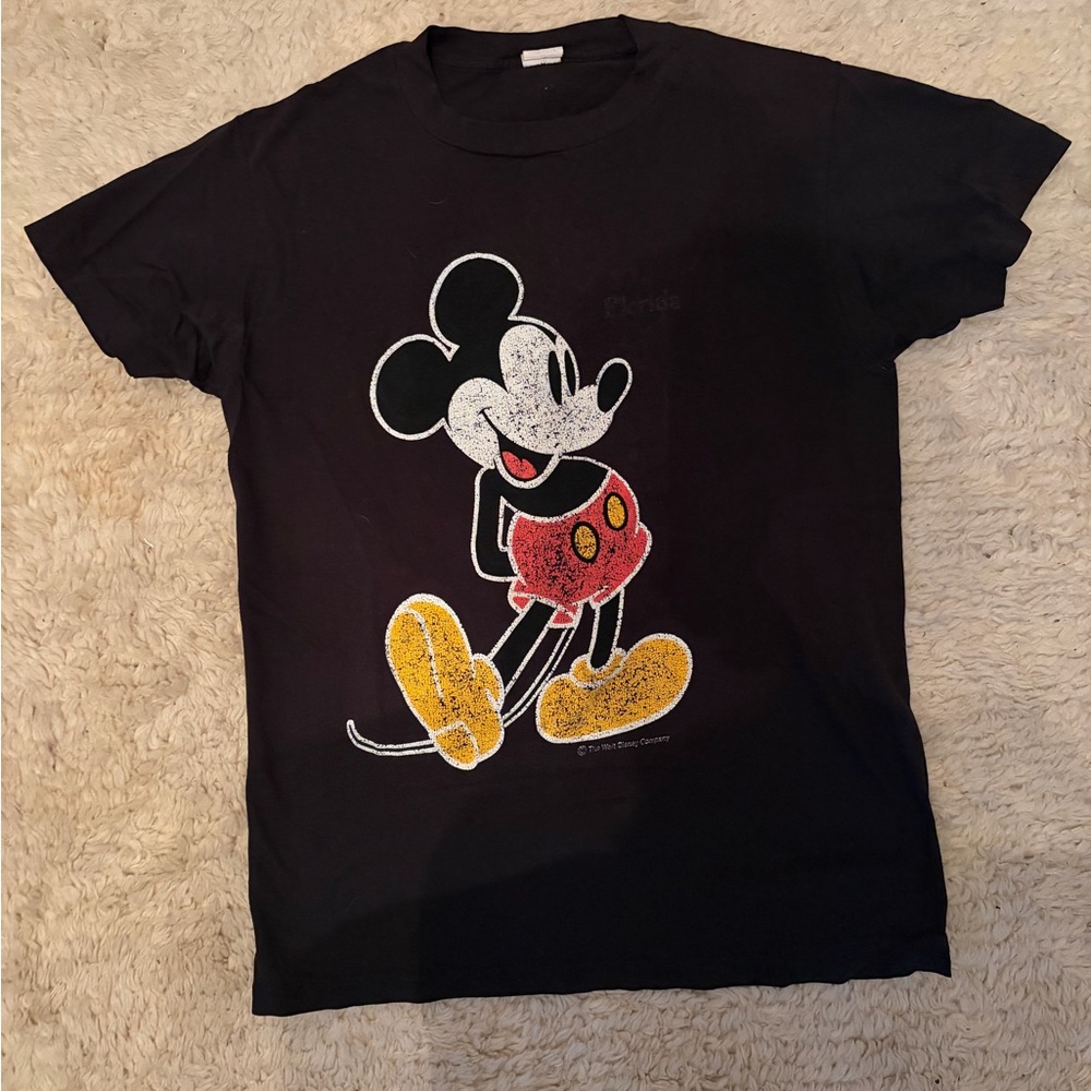 Vintage Black Mickey Mouse Graphic T-Shirt